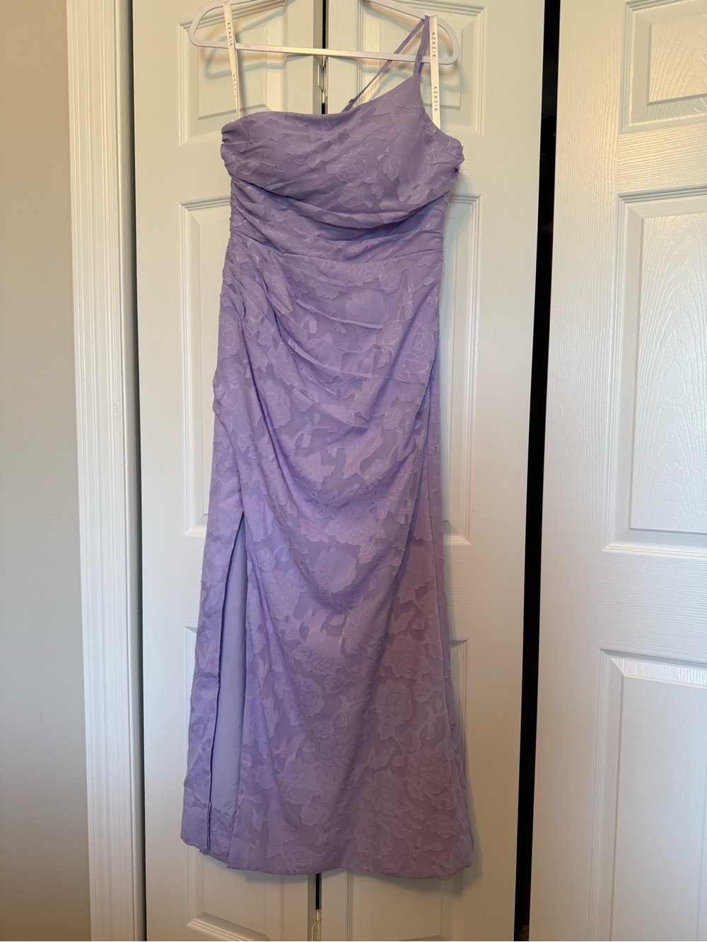 Azazie Eren Bridesmaid Dress Lilac Floral Burnout